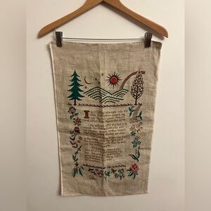 linen tea towel Psalm 121 Bible Verse